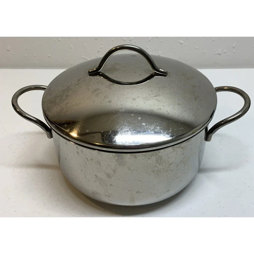 Barazzoni Inox 18/10 Stainless Steel Stockpot w/ Lid Double Handles 022